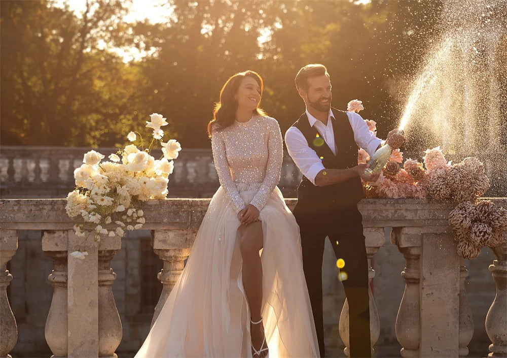 Contessa Customized Beaded Square Neck Sleeveless Prom Dress Long A Line Formal Evening Gown Floral Appliques Bow Back Design