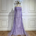 SERENE HILL Pink Off-the-Shoulder Mermaid Evening Dress Lace-Up Appliques Gown for Women Wedding Party GLA72641 Customized